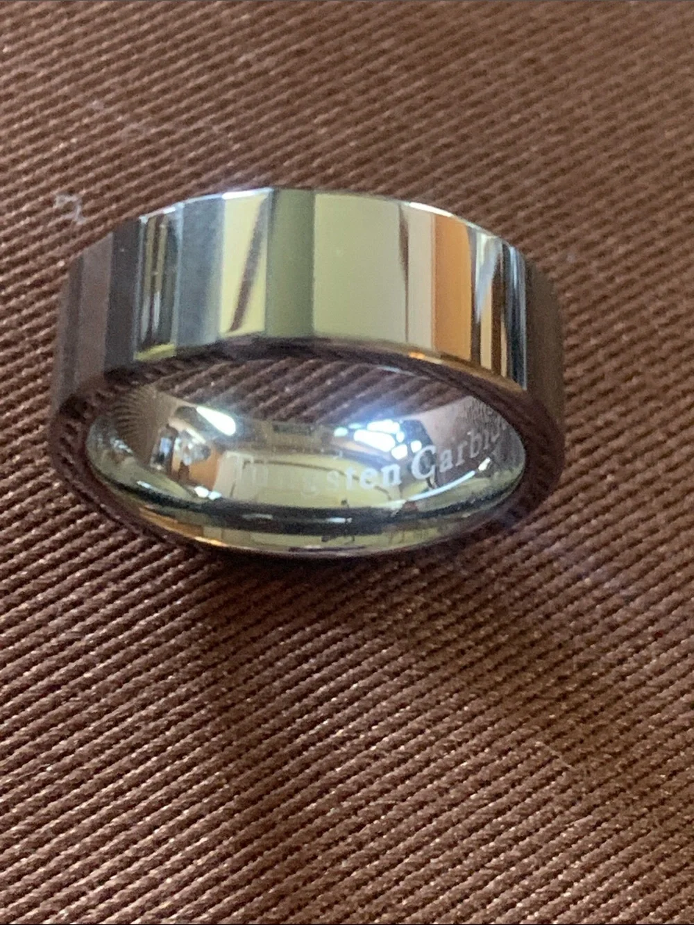 Tungsten carbide solid heavy comfort fit men’s ten ring